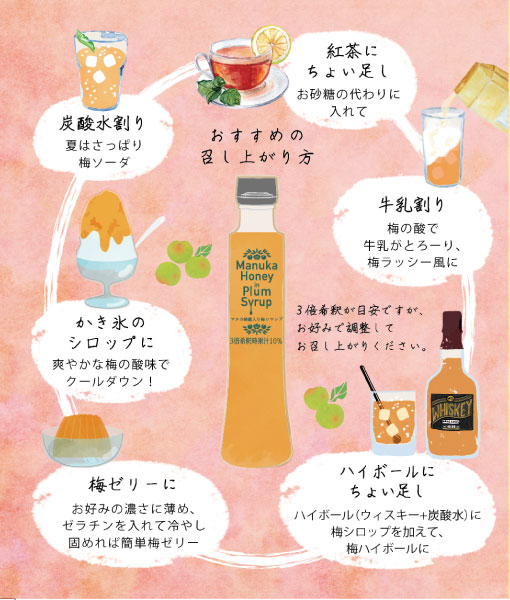 マヌカ蜂蜜入り梅シロップ（200ml×3本入） | クリクラオンラインショップ